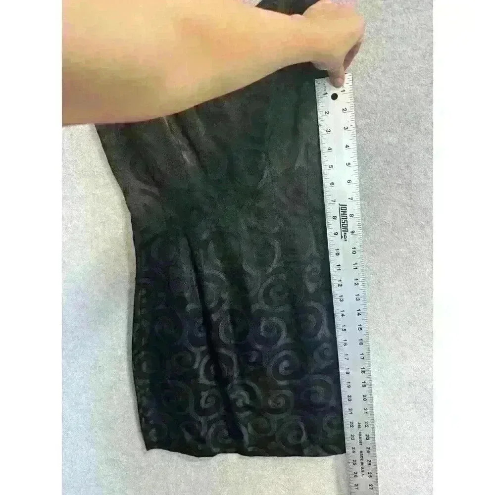VTG 90s Jacquard Little Black Mini Dress Arrested Jonathan Martin Sz 3/4 80s EUC - Picture 11 of 15